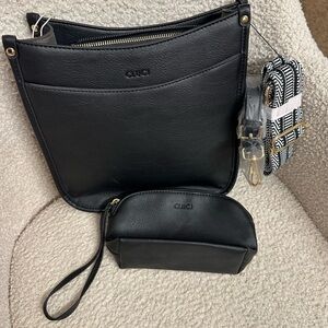 Cluci crossbody bag vegan leather purse with adjustable strap